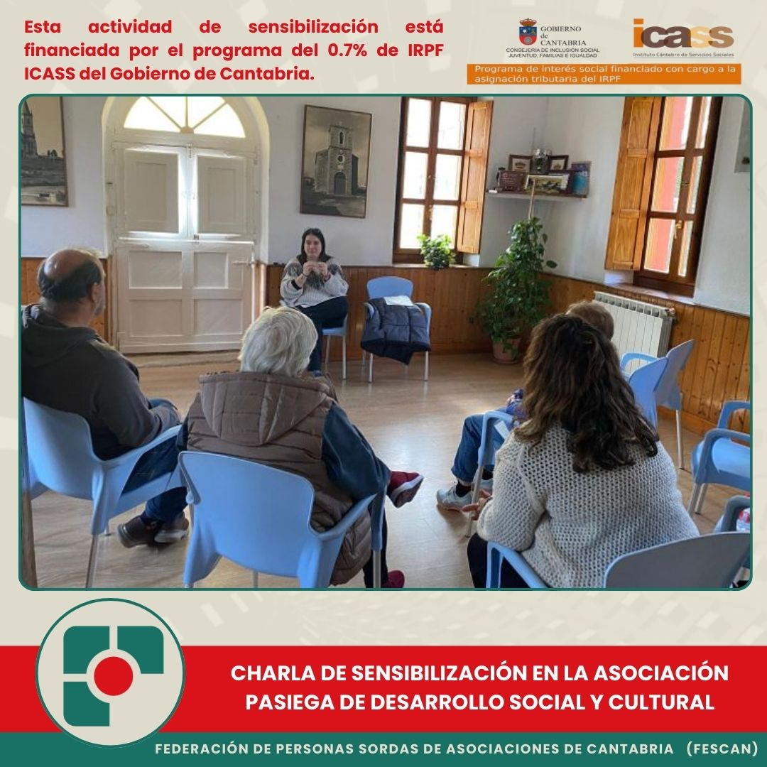 SEGUNDA CHARLA DE SENSIBILIZACIÓN EN LA ASOCIACIÓN PASIEGA DE DESARROLLO SOCIAL Y CULTURAL