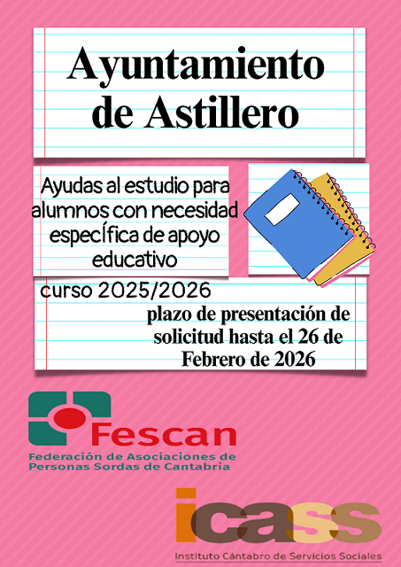 AYUDAS AL ESTUDIO PARA ALUMNNOS CON NNEE AYUNTAMIENTO DE ASTILLERO