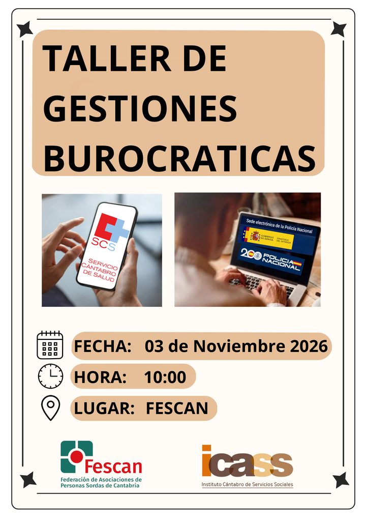 TALLER DE GESTIONES BUROCRÁTICAS EN FESCAN